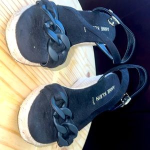 Anne Klein Wedges size 9, black.